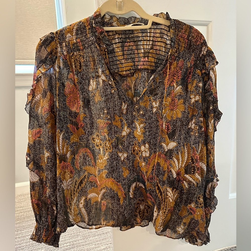 Ulla Johnson blouse with metallic thread